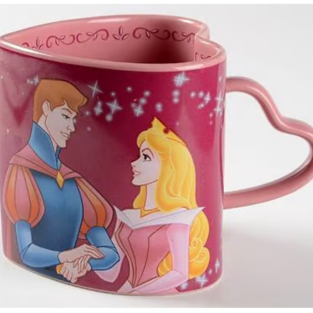 BIG “Disney Once Upon a Dream Sleeping Beauty" coffee mug large  pink OVERSIZED